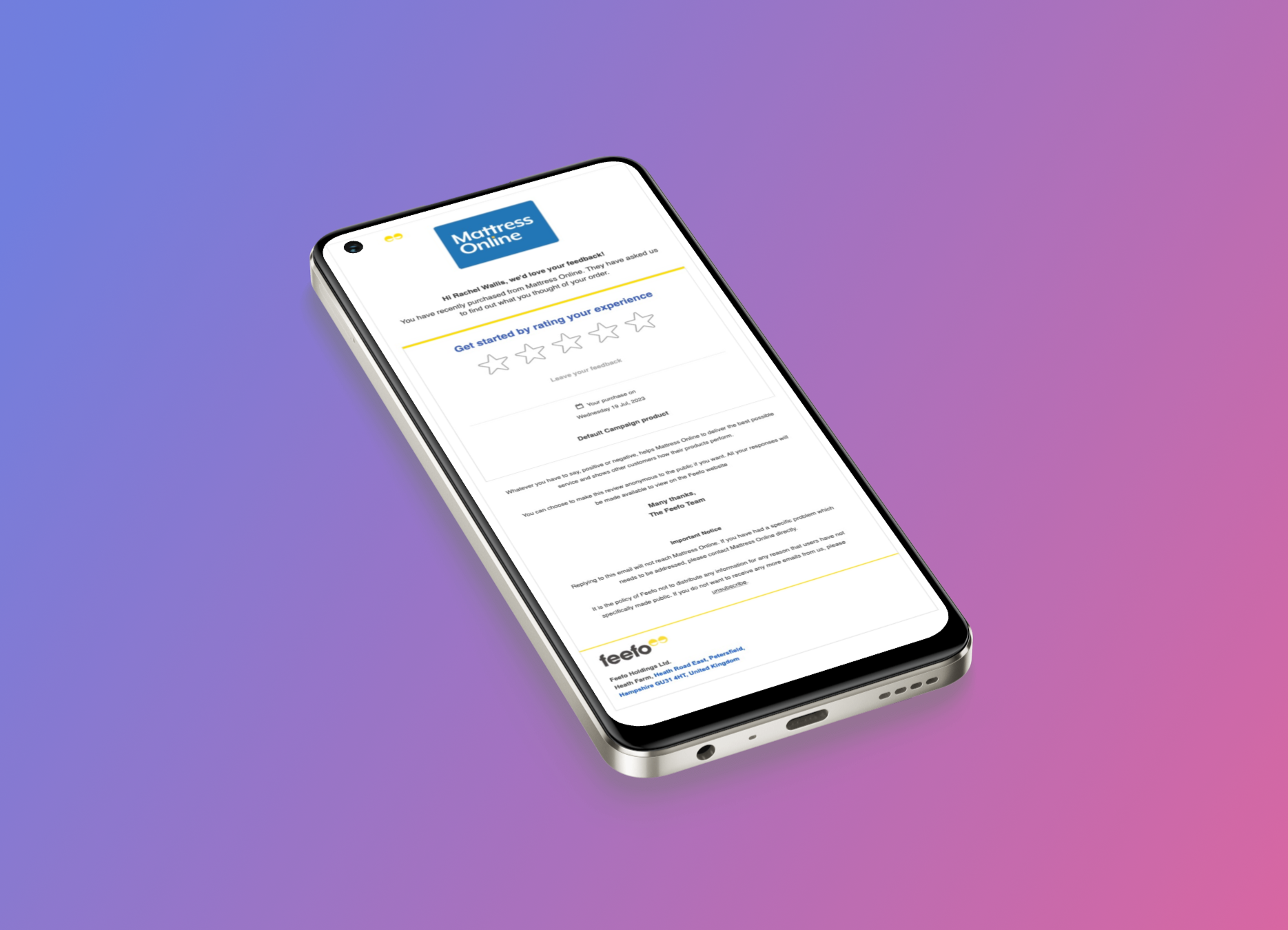 Initial Email Template