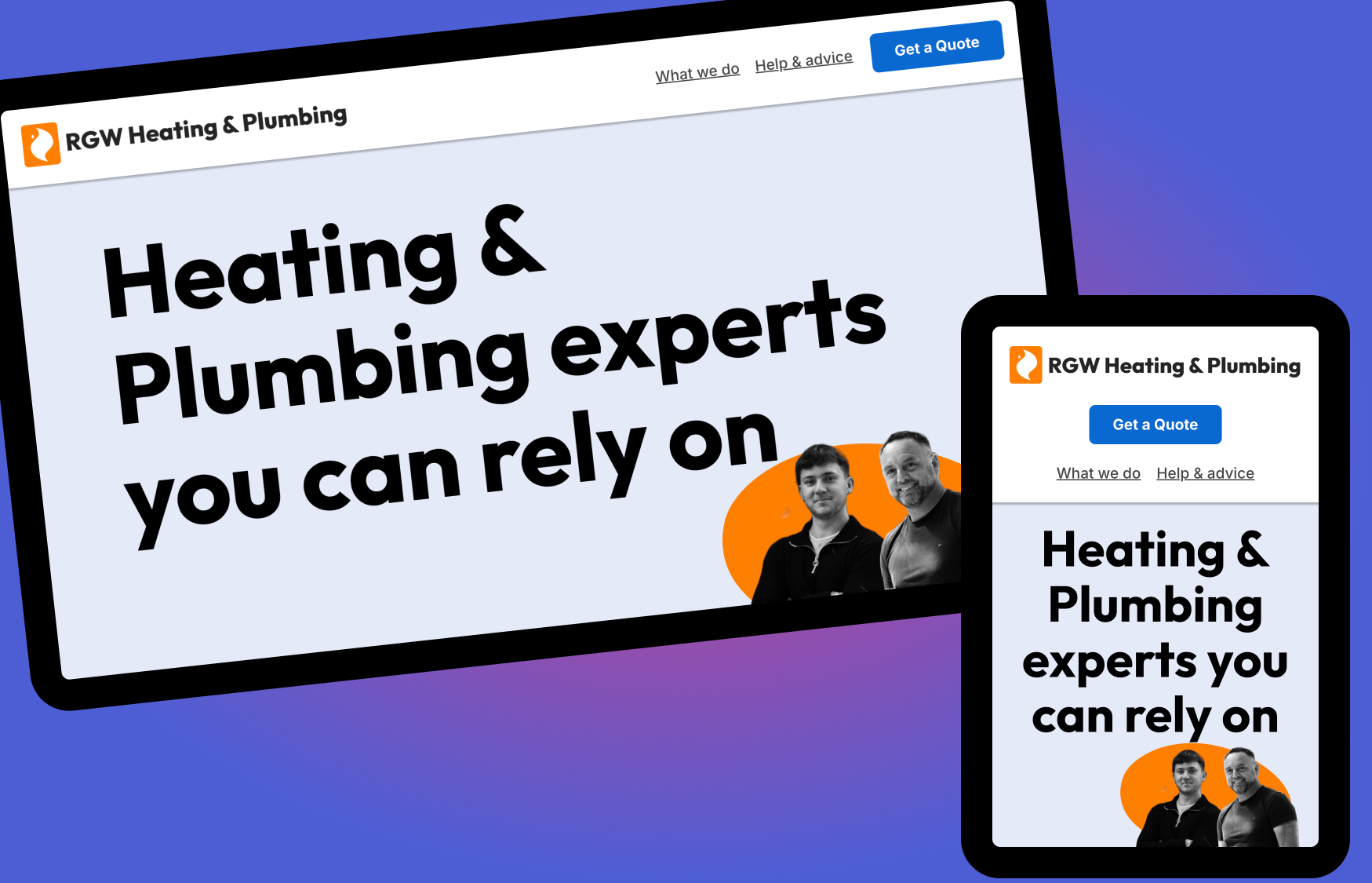 RGW Heating & Plumbing Website Redesign