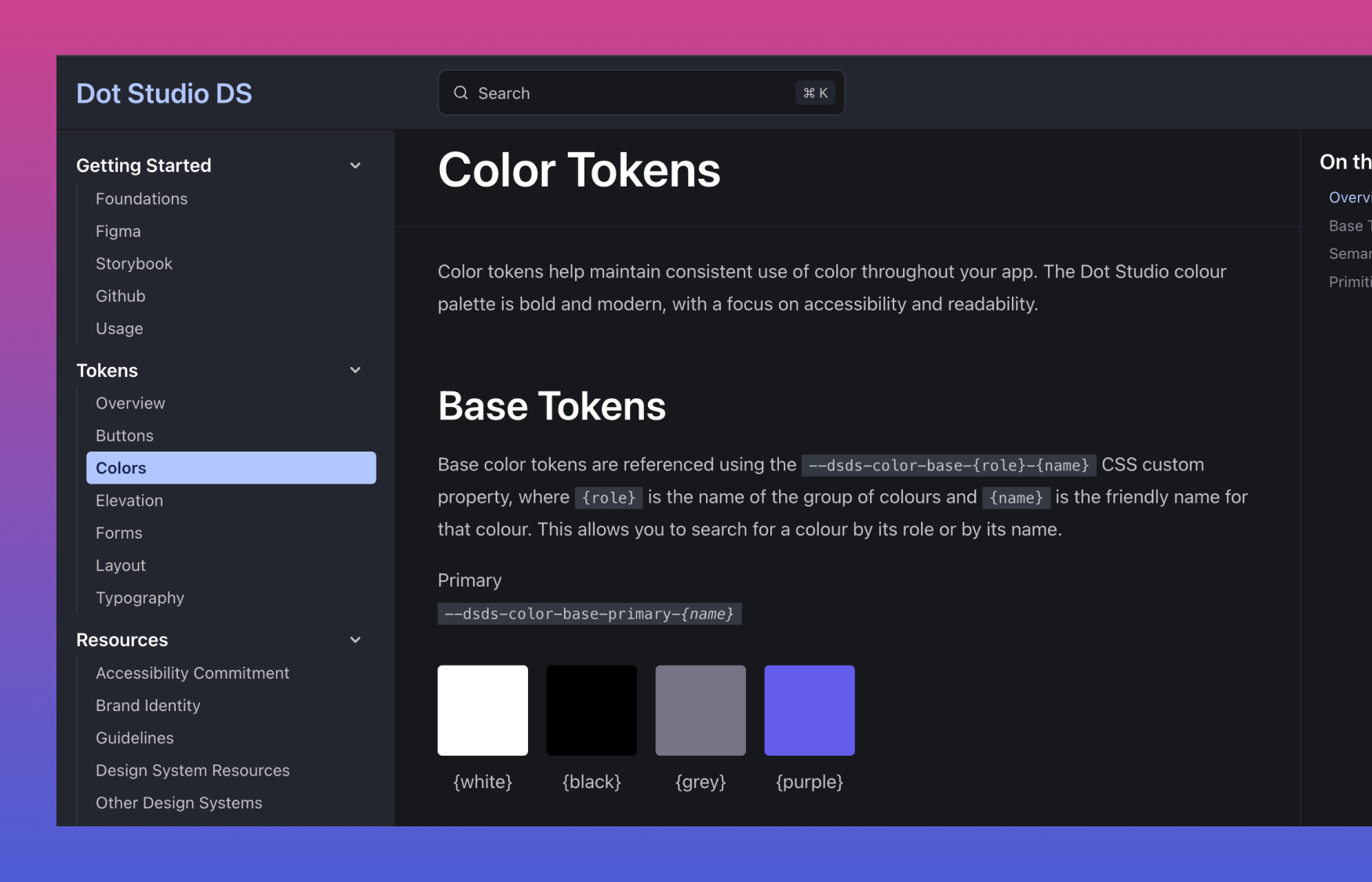 Design Tokens Setup